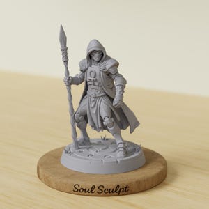 Warforged Grave Domain Cleric | Metalforged Priest Miniature | Dungeons & Dragons | TTRPG | RPG Karaktärsminiatur