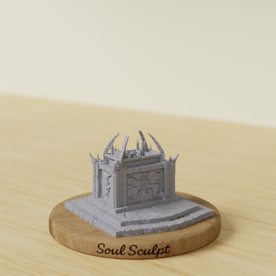 Dark Altar | Ritual Shrine Terrain | 28mm 32mm 38mm | Tabletop Scatter ...