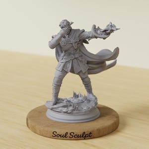 Psychic Elf Sorcerer Miniature | Inquisitor Character | DnD NPC / Player | Fantasy RPG Mini | Pathfinder Resin