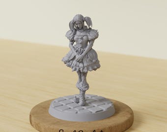 Verfluchter Clown Puppenminiatur | Spukpuppe | 28 mm 32 mm 38 mm Maßstab | DnD Horror | Pfadfinder NPC | Tabletop-Rollenspiel
