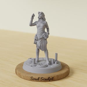 Female Scientist | Artificer Alchemist | 28mm 32mm 38mm | Tabletop RPG TTRPG | DnD D&D Pathfinder | NPC Miniature