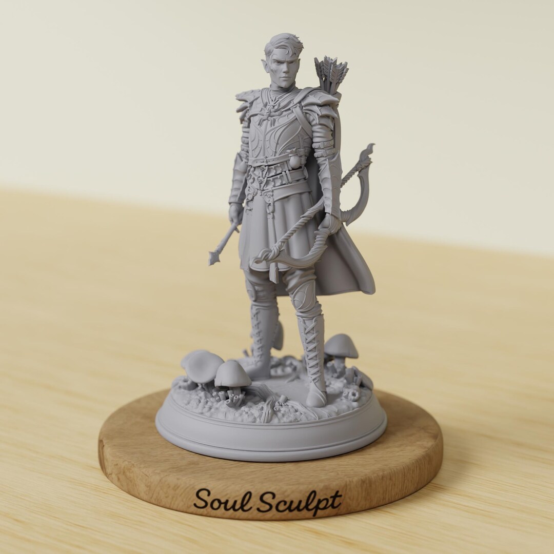 Drow Ranger Archer Miniature | 28mm 32mm | Dnd D&D Pathfinder ...