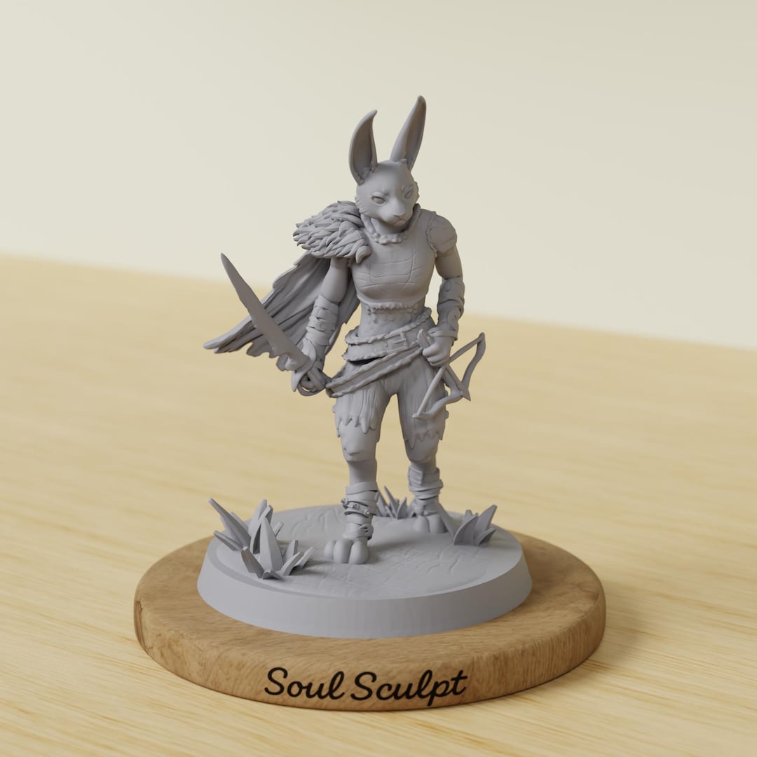 Rabbitfolk Rogue | Harengon Scout | 28mm 32mm 38mm Scale | Dnd ...
