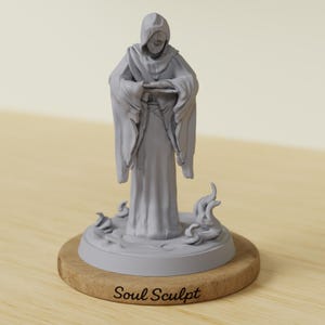 Kultist | Huvad akolyt anhängare | 28 mm 32 mm 38 mm | DnD Pathfinder | Bordsrollspelsminiatyr | NPC-skurk