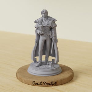 Mänsklig trollkarl | Arcane Scholar | 28 mm 32 mm 38 mm | DnD-miniatyr | Bords-RPG | Trollkarl-NPC | Fantasymagiker