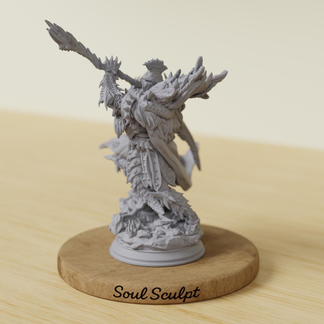 Monster Hunter Barbarian Ranger Miniature Tabletop RPG TTRPG Dnd