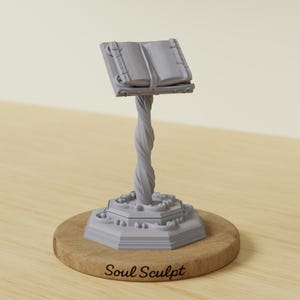 Betoverd boekensokkel | Arcane lessenaar spreukenboekstandaard | 28 mm 32 mm 38 mm | Tafel-RPG | DnD | Verkenner | Fantasieterreinminiatuur