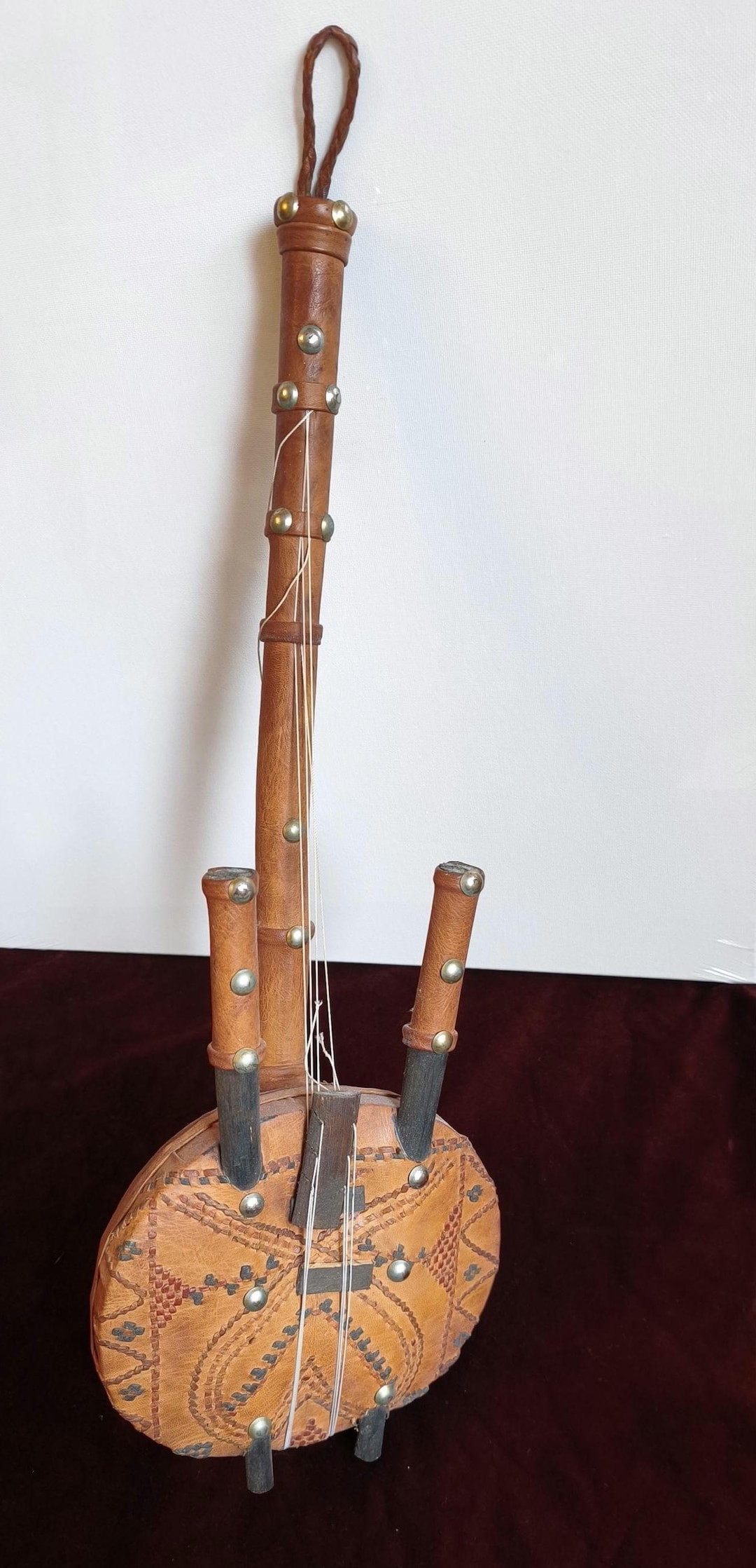 Vintage West African Calabash Kora – Handcrafted Tribal String ...