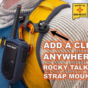 Soporte para radio Rocky Talkie para mochila / Soporte para radio para senderismo, escalada y esquí
