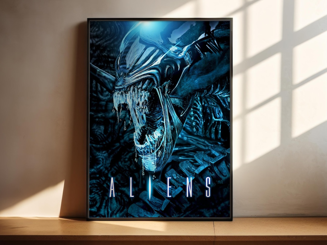 Alien Movie Poster | Sci-fi Horror Film Wall Art | Xenomorph Space ...