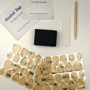 Press On Nagel-Applikation Prep Kit mit Feile, Buffer und Nagelhautschieber