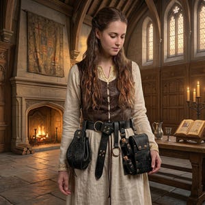 Medieval Renaissance Witch Cosplay Accessory,Medieval  Belt Pouch Potion Bottle, Alchemy Waist Pack