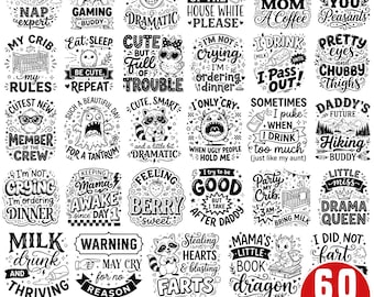 Baby SVG Bundle, süße Baby Zitate SVG, lustige Säugling Cricut Dateien, Baby Spruch SVG Bundle, digitaler Download