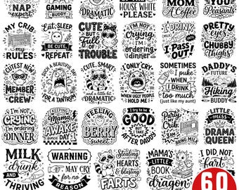 Baby SVG Bundle, süße Baby Zitate SVG, lustige Säugling Cricut Dateien, Baby Spruch SVG Bundle, digitaler Download