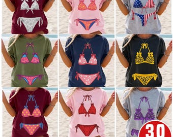 Sommer-Bikini PNG Bundle, Trendiger Sommer-Badeanzug PNG, Preppy Lake Girl Strand Png, Sommer-Strand Png, See Mädchen PNG, Pool Party Png