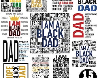 Paquete de imágenes SVG y PNG "Soy un papá negro", PNG del Día del Padre, SVG de papá negro, PNG de padre negro, SVG del Mes de la Historia Negra, Sublimación de papá negro para Cricut