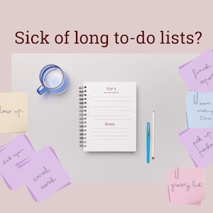 Minimal Daily Planner | Top 3 Priorities Printable | Focus Planner PDF