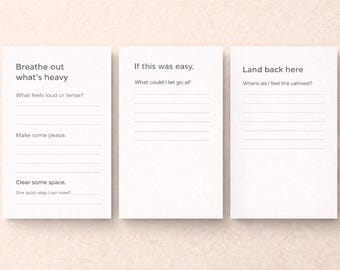 Daily Reset Planner Printable | 90-Second Reset | Quiet Burnout Reset Printable | Minimalist Mental Clarity To