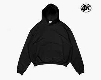 Hoodie Mockup 4K | Label Marke | Vorder- und Rückseite | Washed Effekt | PSD |