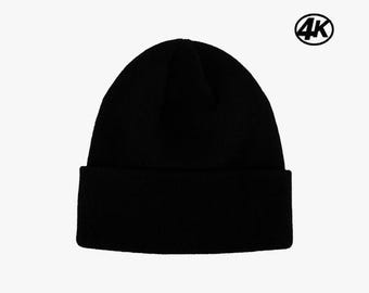 Knit Beanie Mockup 4K | Editable Color Beanie, Fabric Detail. Photoshop PSD