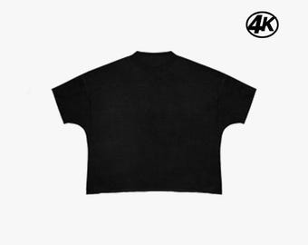 Crop T-Shirt Mockup 4K | Label Brand | Changeable Colors | Front and Back |