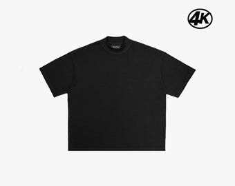 T-Shirt Mockup 4K | 6 PSD | Label Brand | Washed Effect | Reverse Stitching |