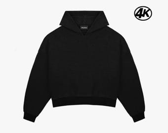 Hoodie Mockup 4K | Label Marke | Washed Effekt | Vorder- und Rückseite |  Digitaler Download