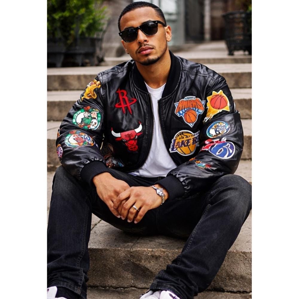 Nba Leather Jacket - Etsy