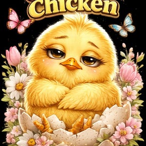 Spring Chicken Sublimatieontwerp grappig vermoeid kuiken PNG Commercieel gebruik