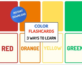 Farbe Karteikarten zum Ausdrucken | Farbsortieraktivität für die Vorschule und das Kleinkindlernen | Farbzuordnungsspiel | Hausschule PDF zum selbst ausdrucken