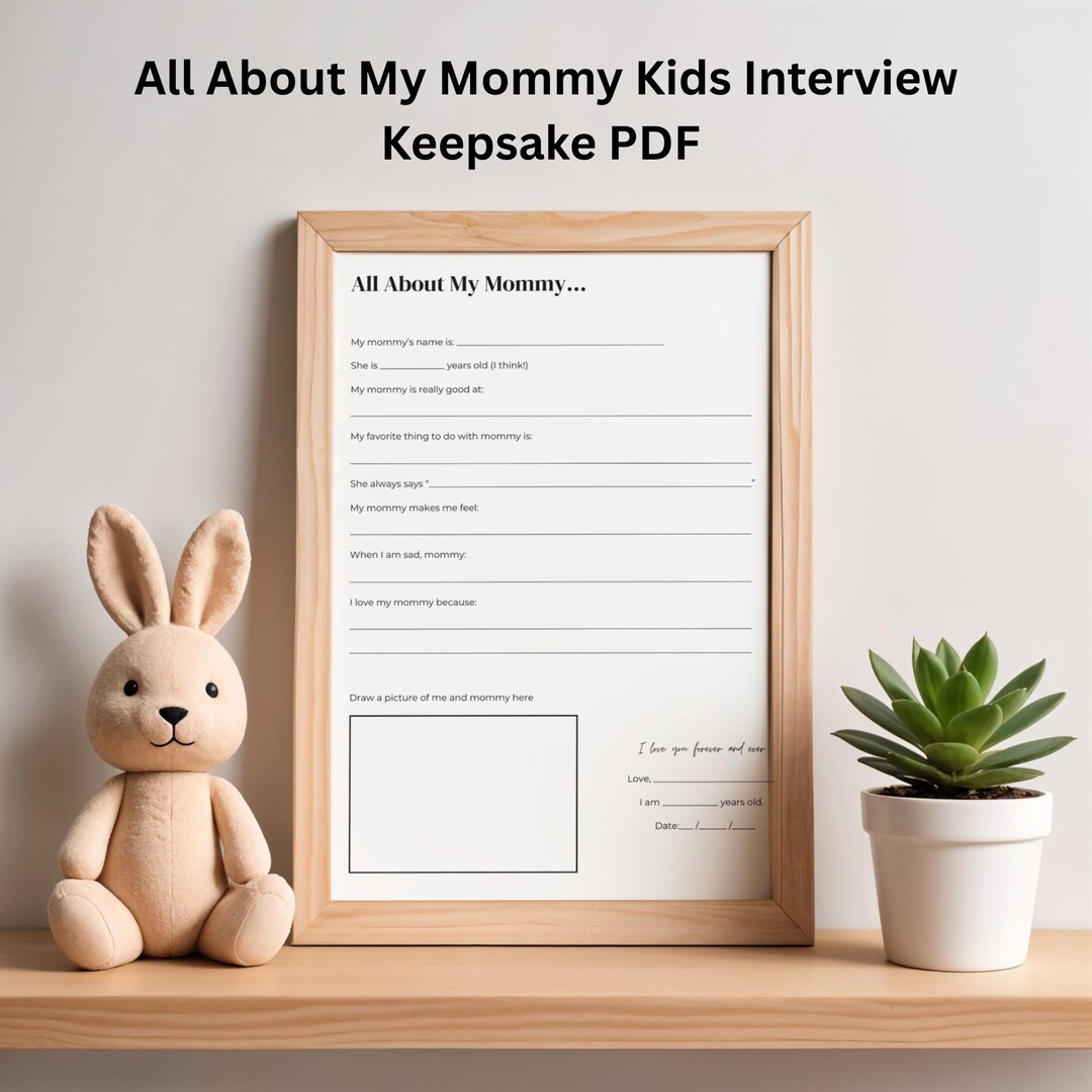 All About My Mom Printable | Mother’s Day Interview for Kids | Fill in ...