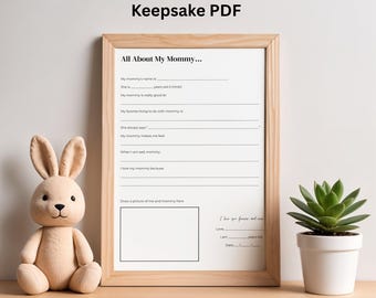 All About My Mom Printable | Mother’s Day Interview for Kids | Fill In Questionnaire Gift | Keepsake from Child PDF