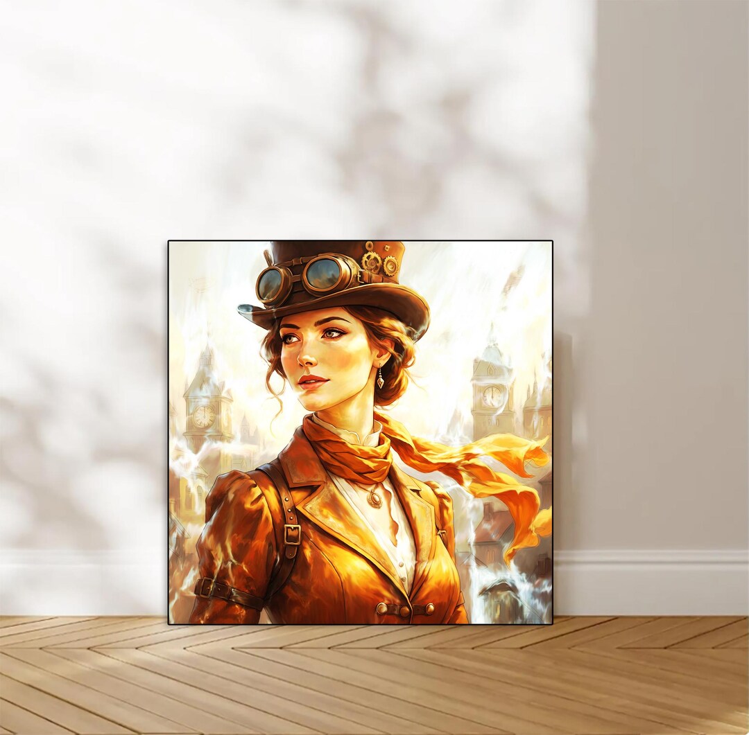 Steampunk Woman Art Print | Fantasy Portrait Poster (digital Download ...