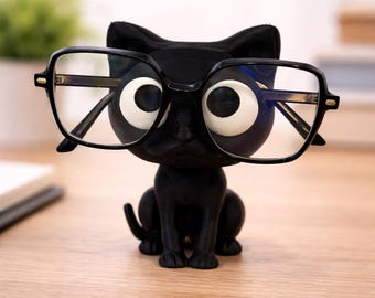 Cat Glasses Holder – Desk & Bedside Decor