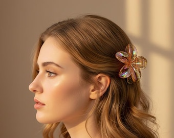 Plumeria Blumen Haarspange - Handgefertigtes koreanisches Blumen Accessoire