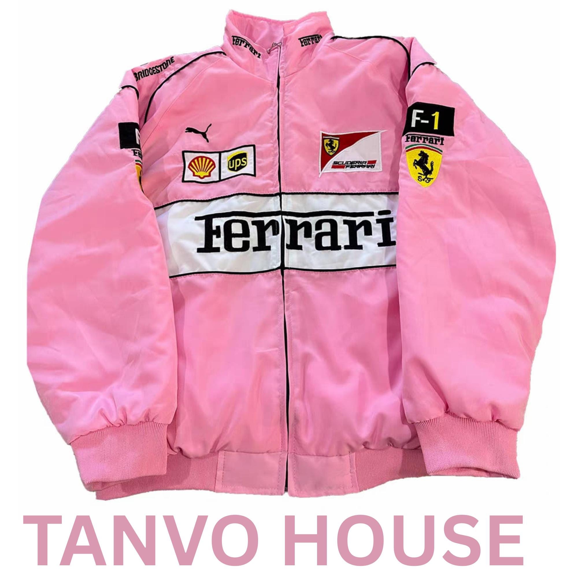 Ferrari フェラーリ レザージャケット 未使用 M ピンク×ホワイト Ferrari フェラーリ レザージャケット 未使用 M ピンク×ホワイト