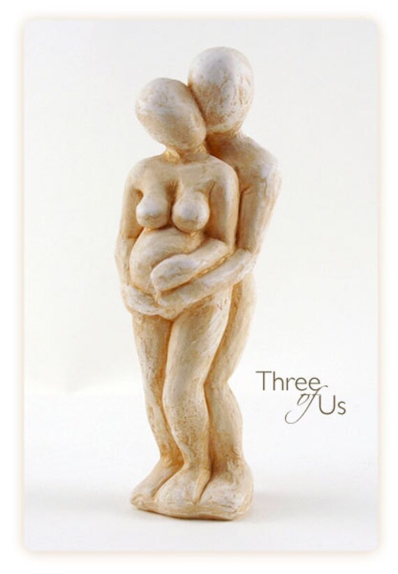 LOVERS SCULPTURE PREGNANT COUPLE CHRISTMAS GIFT NEW MOTHER NEW FATHER FERTILITY