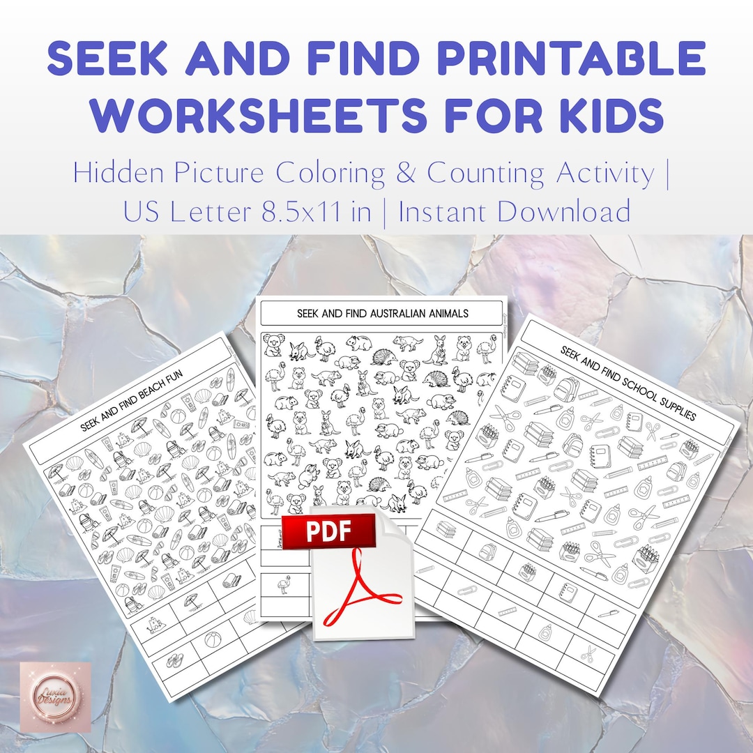 20 Seek and Find Printable Worksheets for Kids | Hidden Picture ...