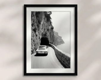 Porsche 911 Poster, Black and White Wall Art, Car Poster, Photography Prints, Retro Prints, Aesthetic Room Decor, Porsche Wall Art