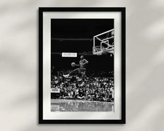 Michael Jordan, Photography Prints, Black and White Wall Art, Home Decor, Fine Art Print, Room Decor, Basketball Poster, NBA