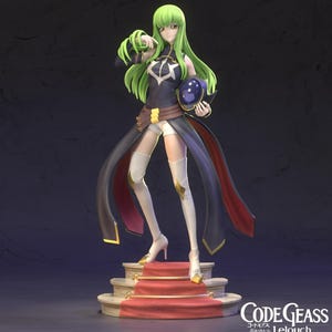 C.C STL | Anime Witch Girl | Immortal Sorceress Figure High Detail | 3D Printable Model