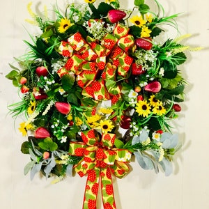 Strawberry Grapevine Wreath: Summer Front Door Decor