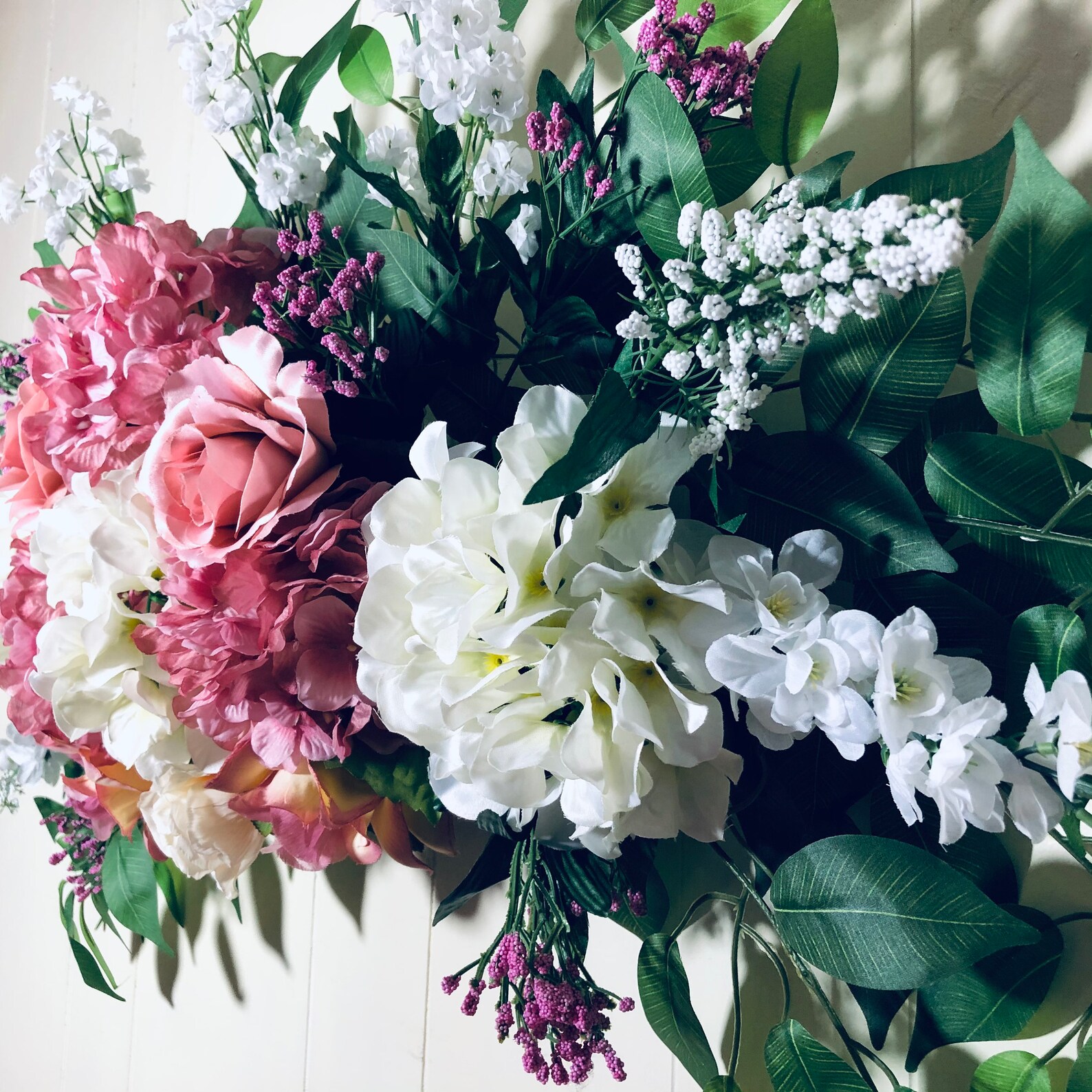 Floral Swag Bedroom Wall Decor Floral Wall Decor Floral Etsy