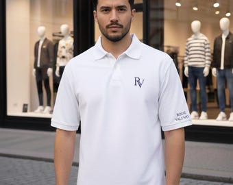 Minimal Script Logo Polo Shirt | Embroidered Chest Pocket | Logo Polo Shirt | Polo Shirt | ROSSÊ VALENZO Polo Shirt