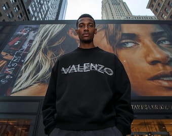 Minimalist VALENZO Crewneck Sweatshirt | Unisex Heavy Blend