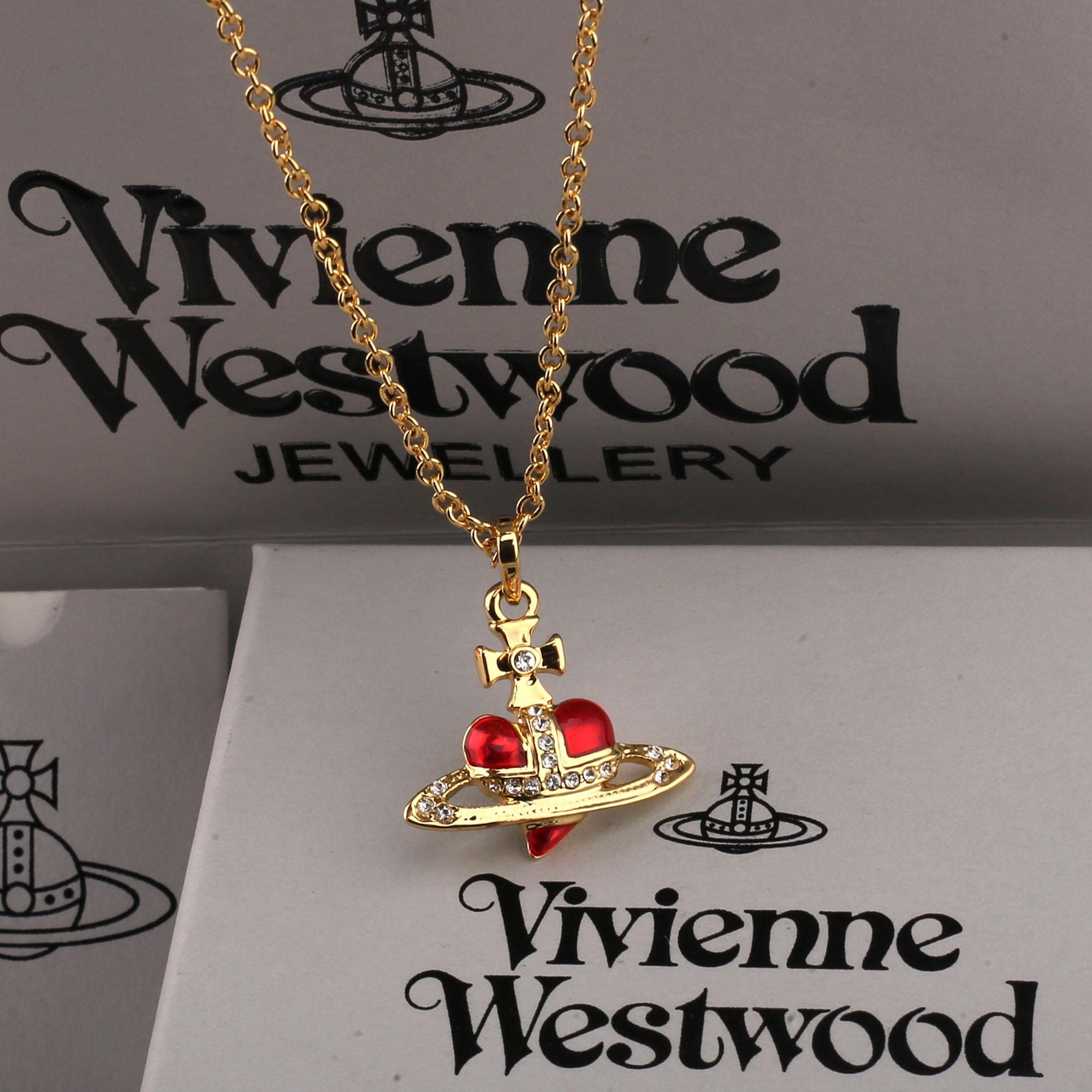 Vivienne westwood red heart necklace - Etsy 日本