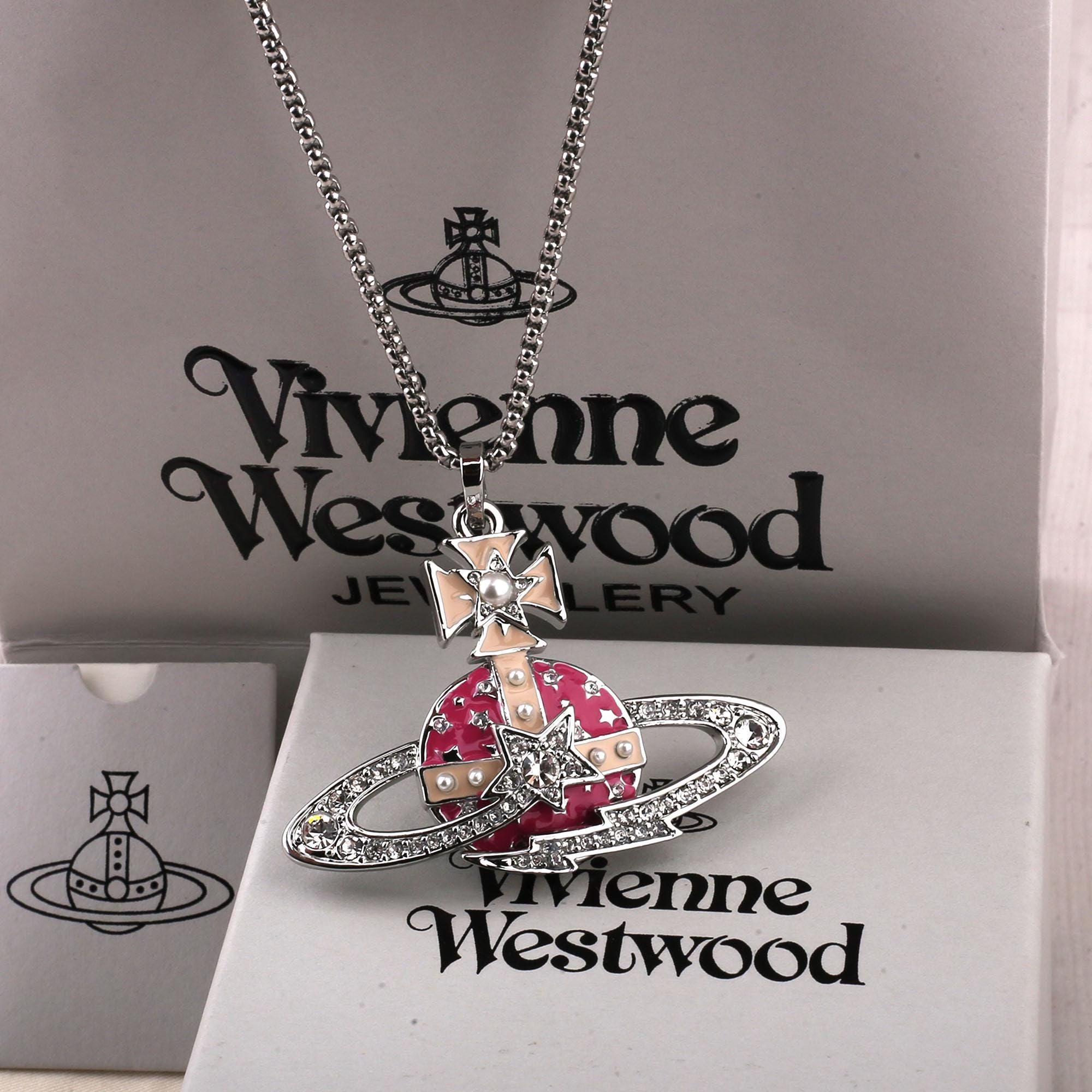 Vivienne Westwood Necklace Pink - Etsy New Zealand