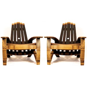 Wine Barrel Adirondack Chairs.