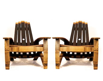 Wine Barrel Adirondack Chairs.