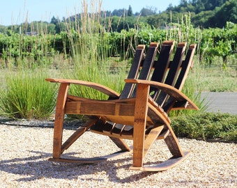 Wine Barrel Rocking Chair